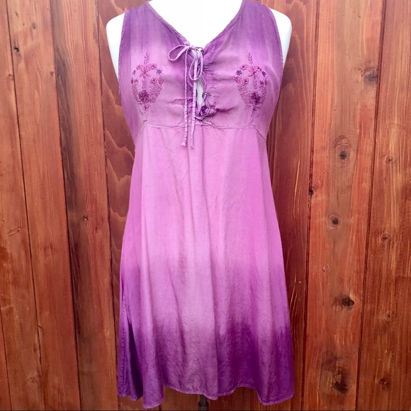 Plum purple rayon sundress - Picture 1 of 8